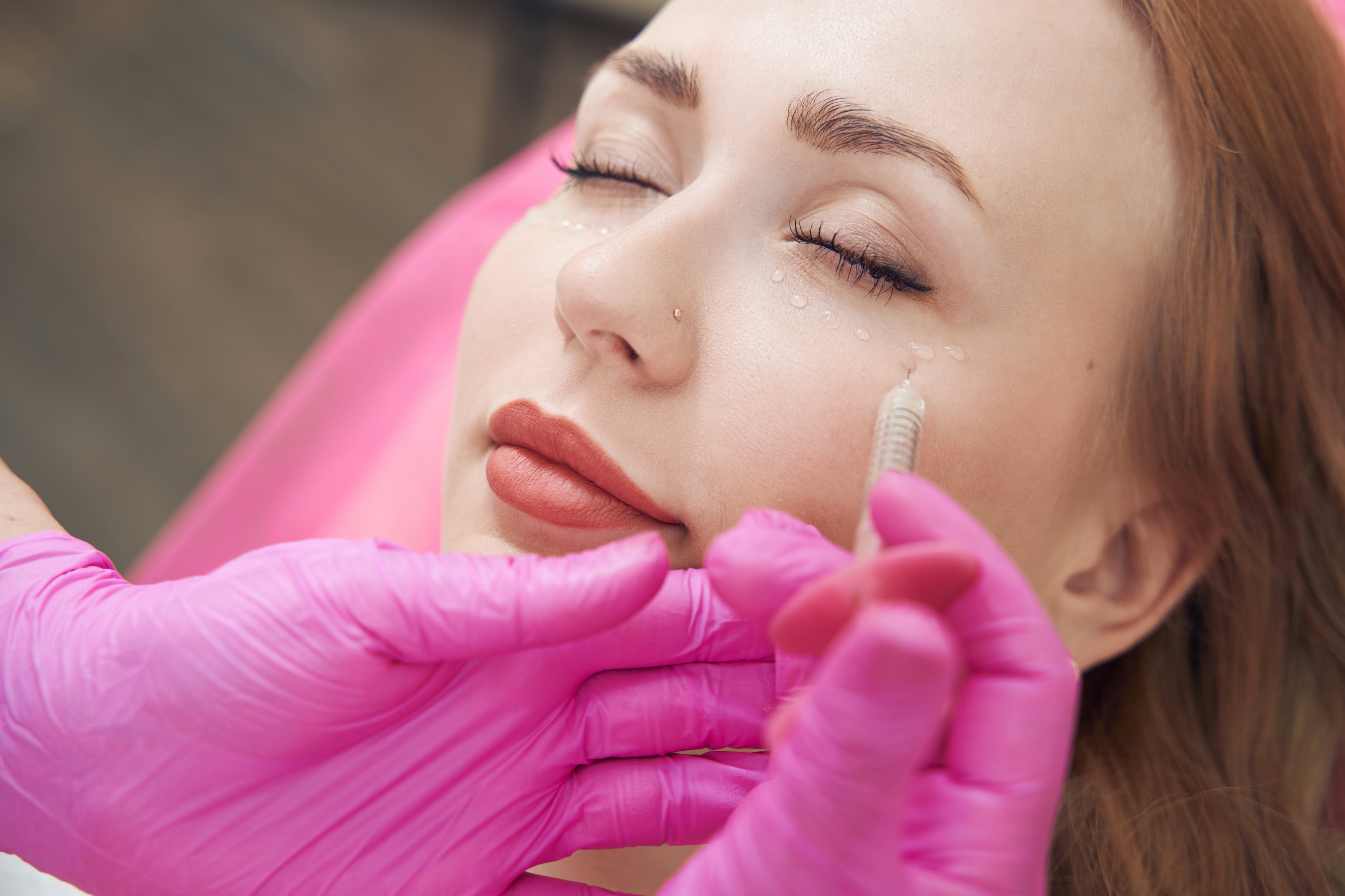 Woman receiving ami eyes procedure
